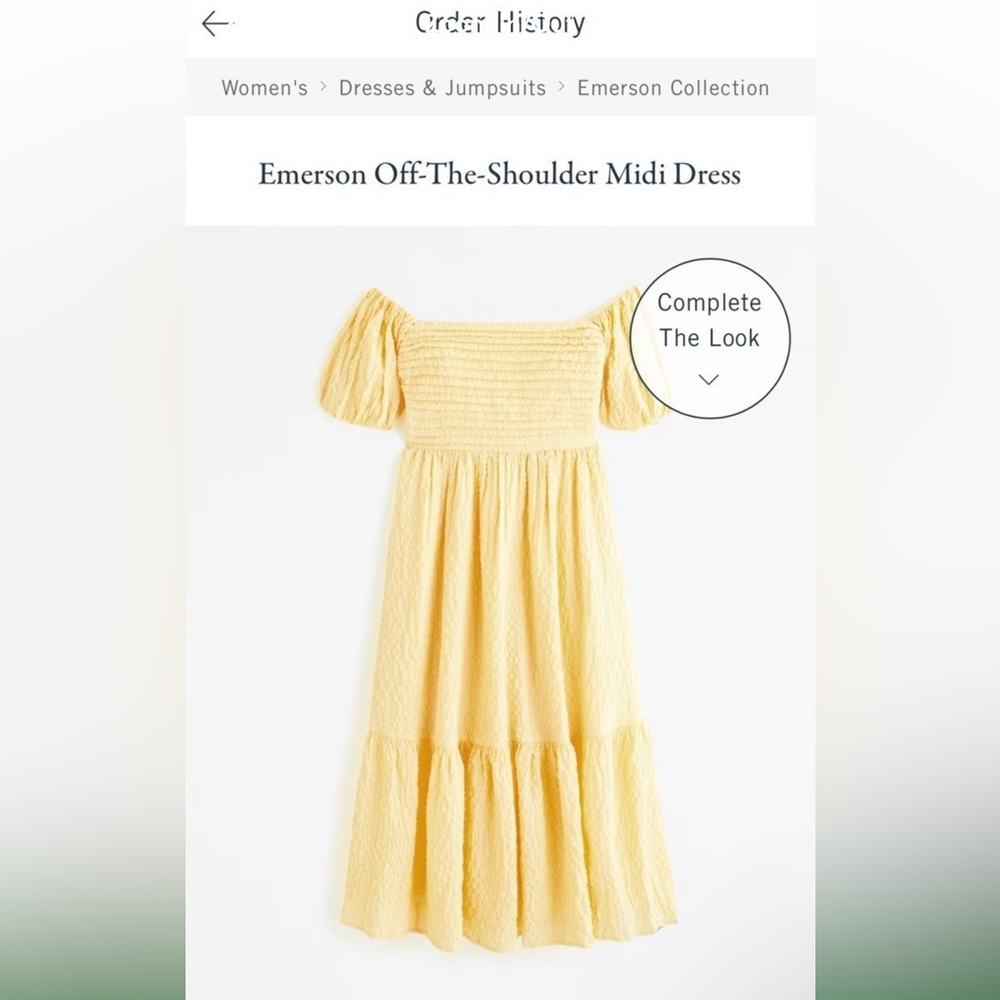 Abercrombie Emerson midi off the shoulder dress